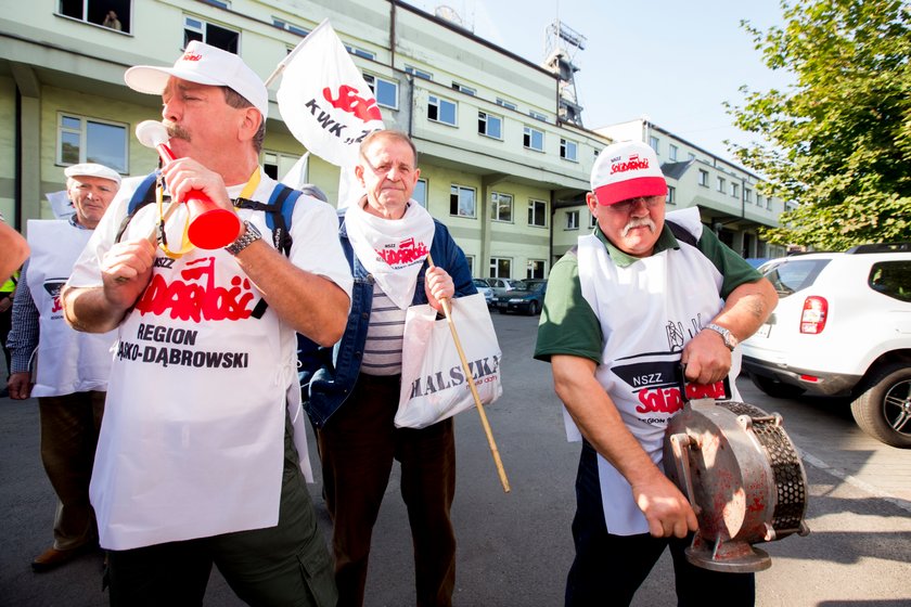 Protest górników