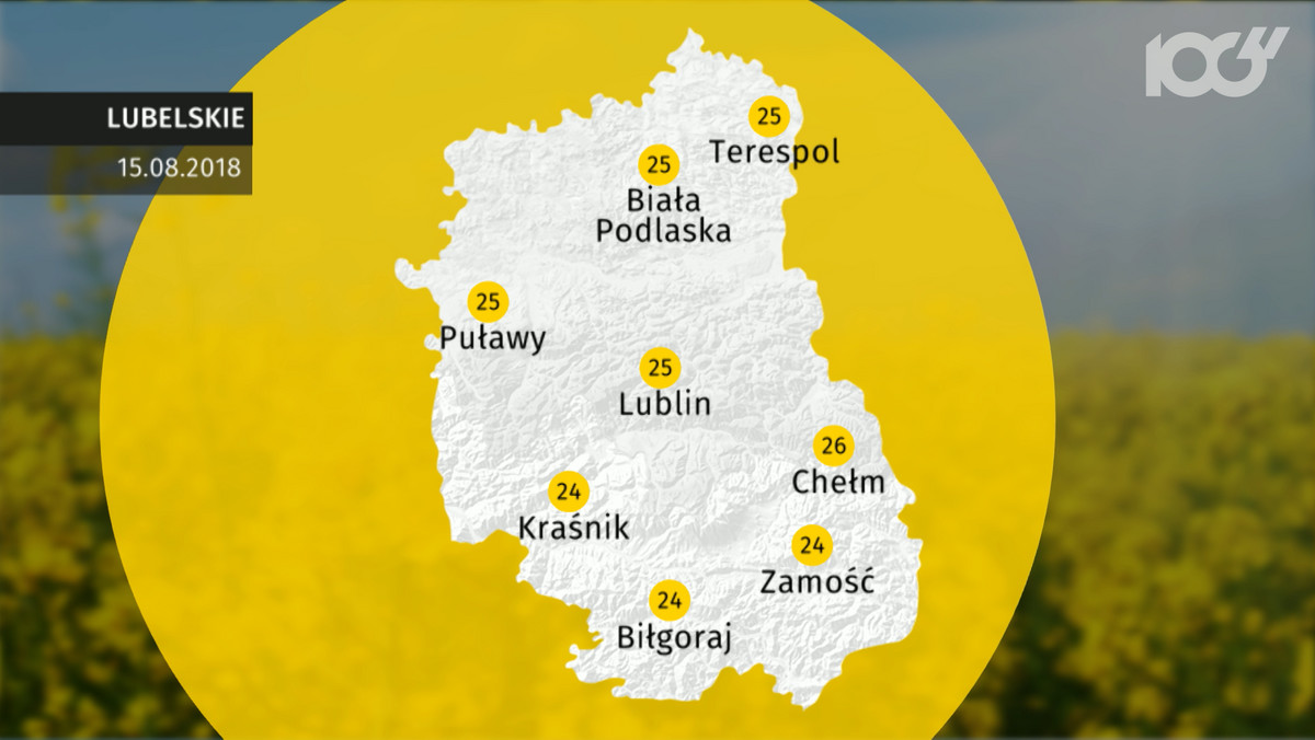 Pogoda Lublin na dziś. Prognoza pogody 2018-08-15