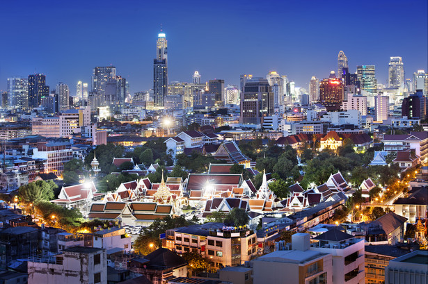 Panorama Bangkoku, Tajlandia.