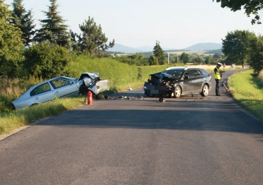 Czołowe zderzenie pod Nysą