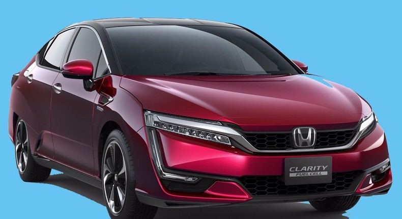 The Honda Clarity, a hydrogen-powered car.