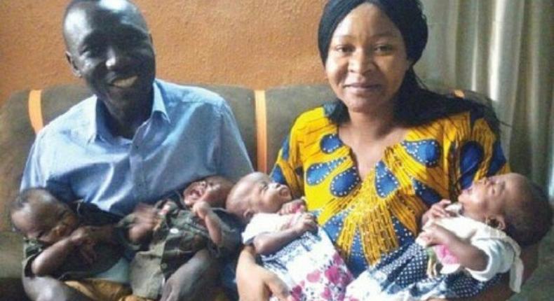 Nigerian couple welcome quadruplets after 7 years of marriage