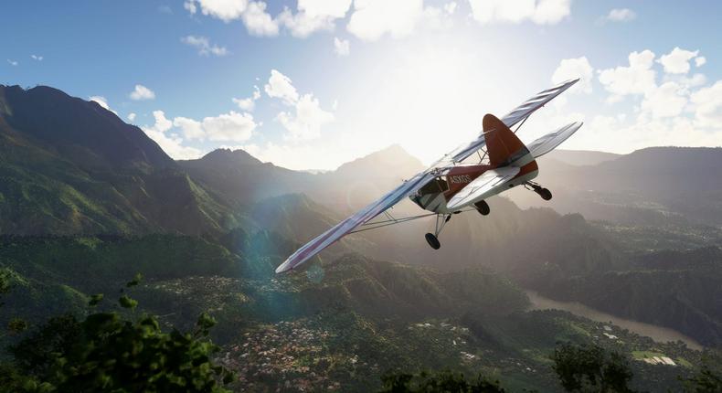 A screenshot from upcoming Xbox game, Microsoft Flight Simulator.
