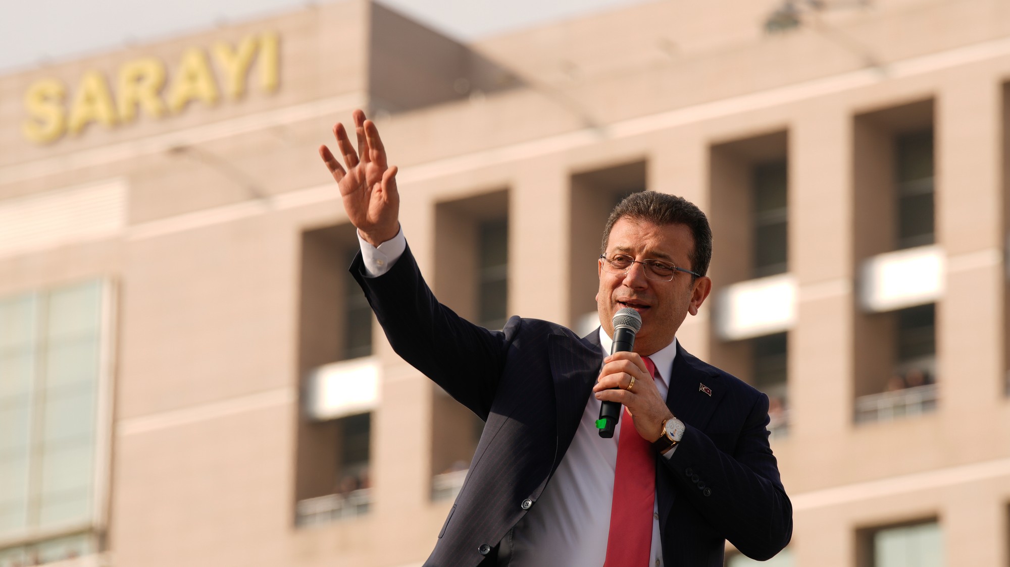 Turecký opozičný politik a starosta Istanbulu Ekrem Imamoglu.