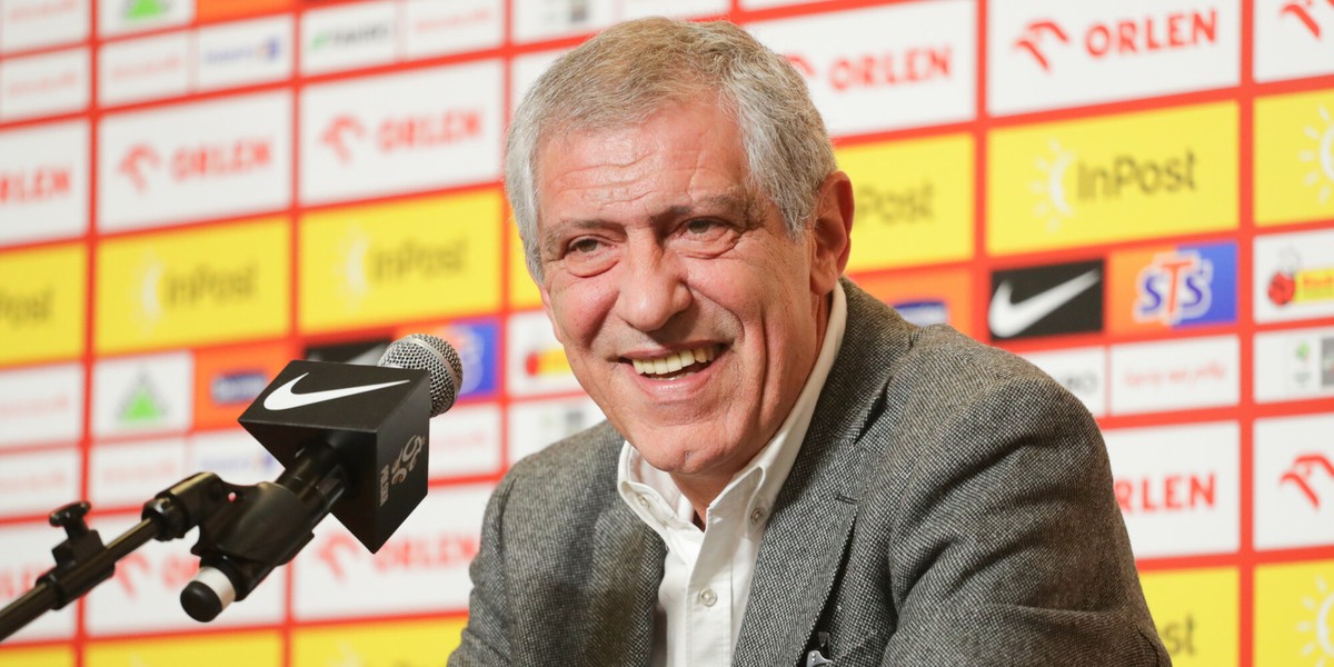 Fernando Santos podczas swojej pierwszej konferencji prasowej w Polsce.