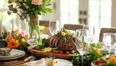 Wielkanocny królik, duszony w śmietanie z koperkiem