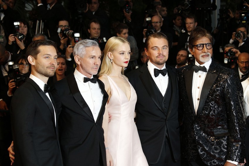 Ekipa "Velikog Getsbija": Tobi Megvajer, Baz Lurman, Keri Maligan, Leonardo Dikaprio i Amitab Bahan