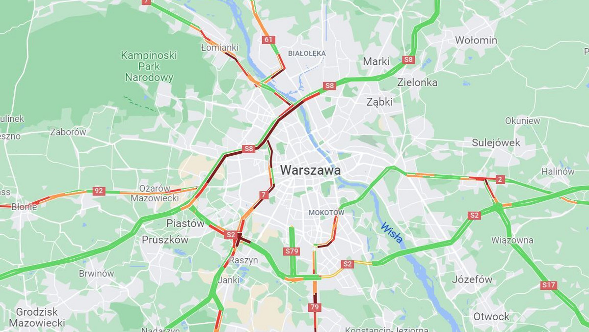 Warszawa. Karambol na S8. Tir zderzył się z samochodami