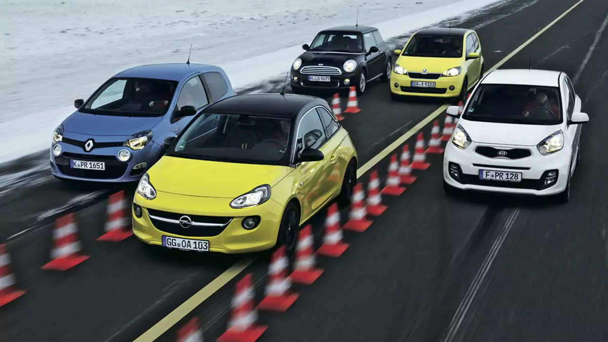 Porównanie 5 aut miejskich: Opel Adam, kontra Renault Twingo, Mini One, Skoda Citigo i Kia Picanto