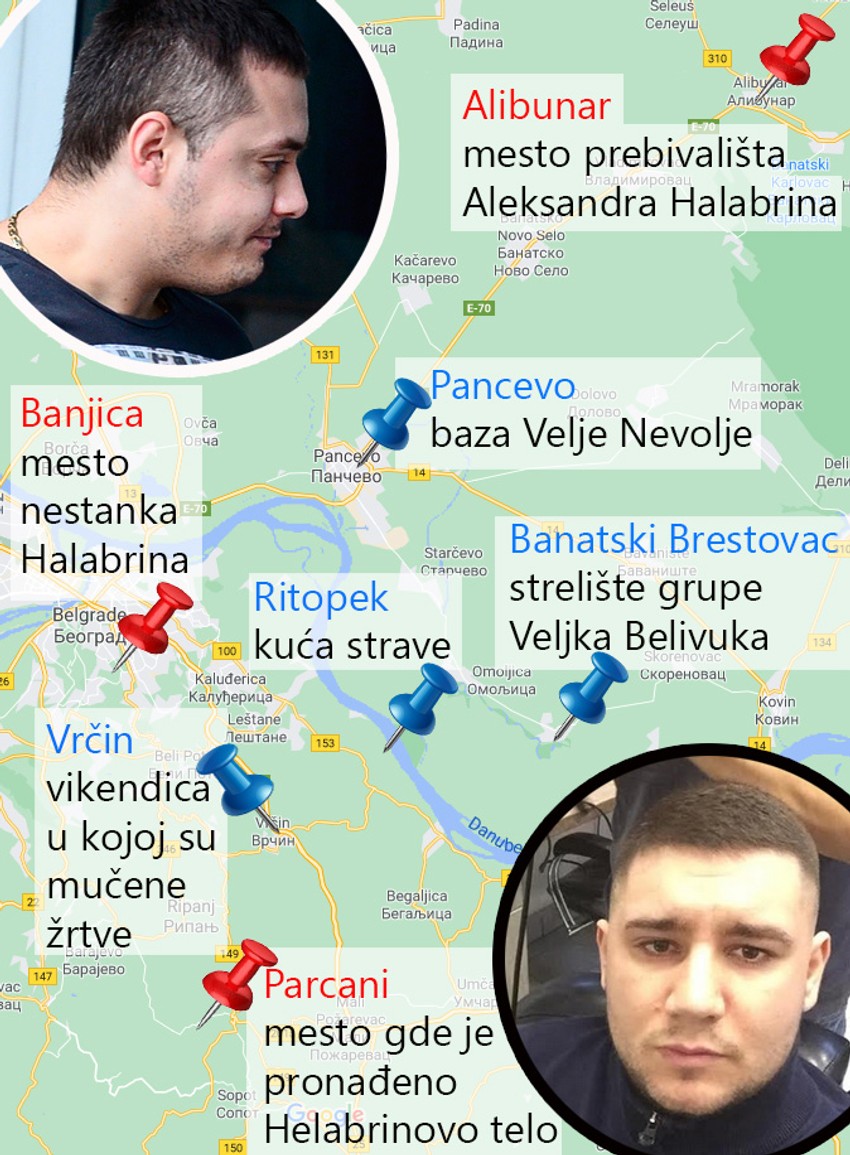 Aleksandrovo telo pronađeno je u blizini jedne od Belivukovih vikendica