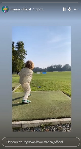 Marina Łuczenko-Szczęsna pokazała, jak Liam gra w golfa