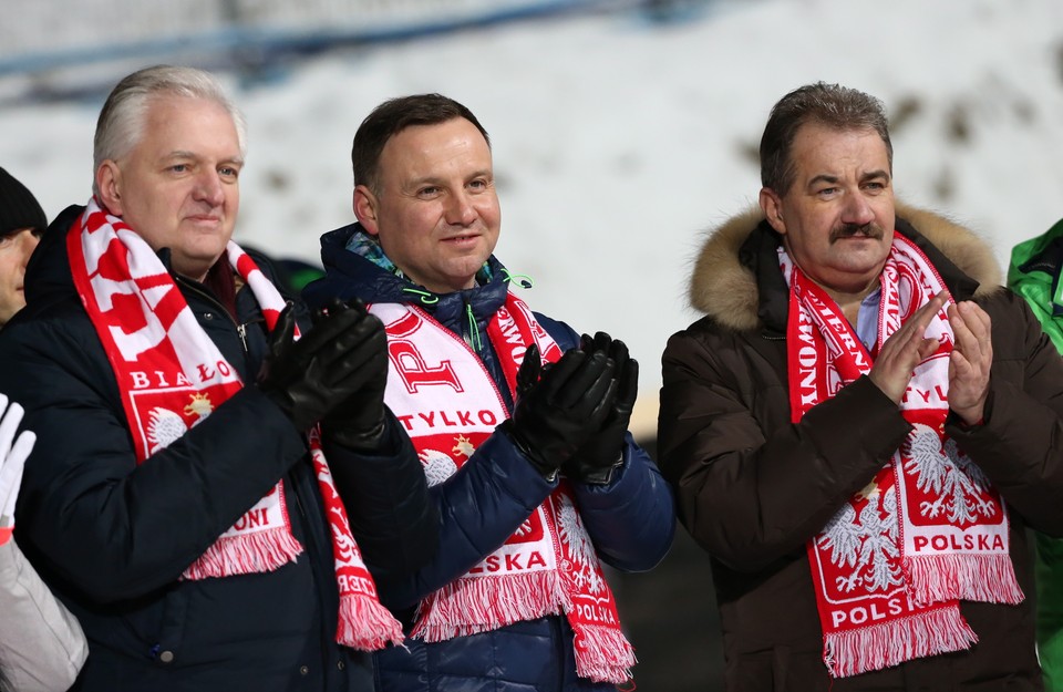 Prezydent Andrzej Duda spotkał się z polskimi skoczkami narciarskimi