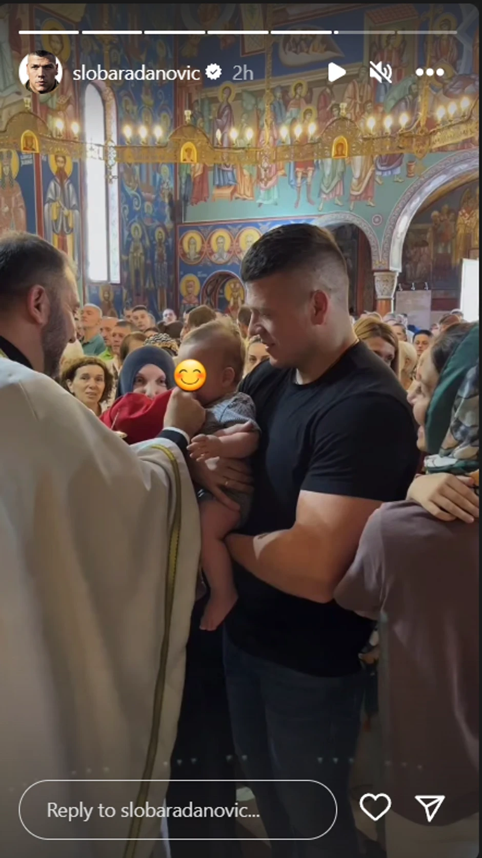 Sloba Radanovič odveo sina na prečest