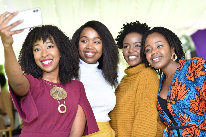 Selfie moment for Natalie Tewa,Cris Njoki, Sheila Ndinda and Rebecca Murage  