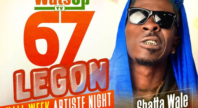 Shatta Wale confirmed for WatsUp TV 67th Legon Hall Week artiste night concert 