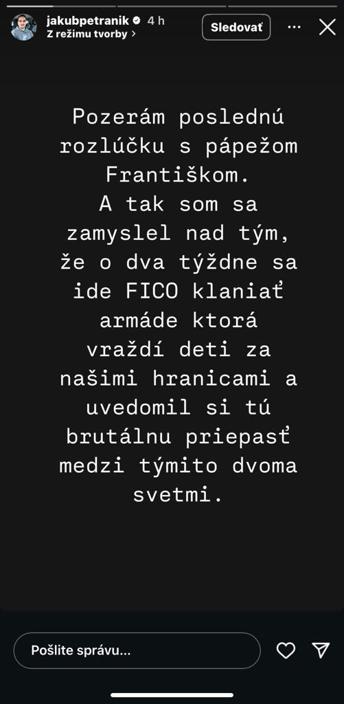 Jakub Petraník sa obul do premiéra Fica. 