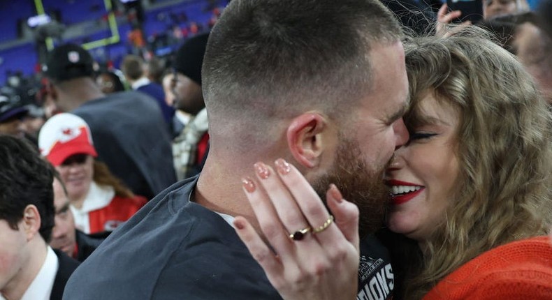 Travis Kelce and Taylor Swift.Patrick Smith/Getty Images