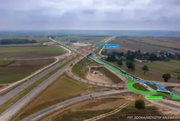 Droga S7 - drogowcy zmieniają organizację ruchu na nowo otwartym węźle Szczepanowice 