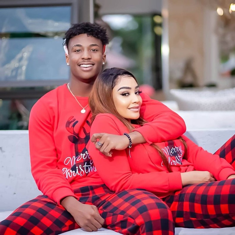 Zari Hassan with son Pinto Ntale