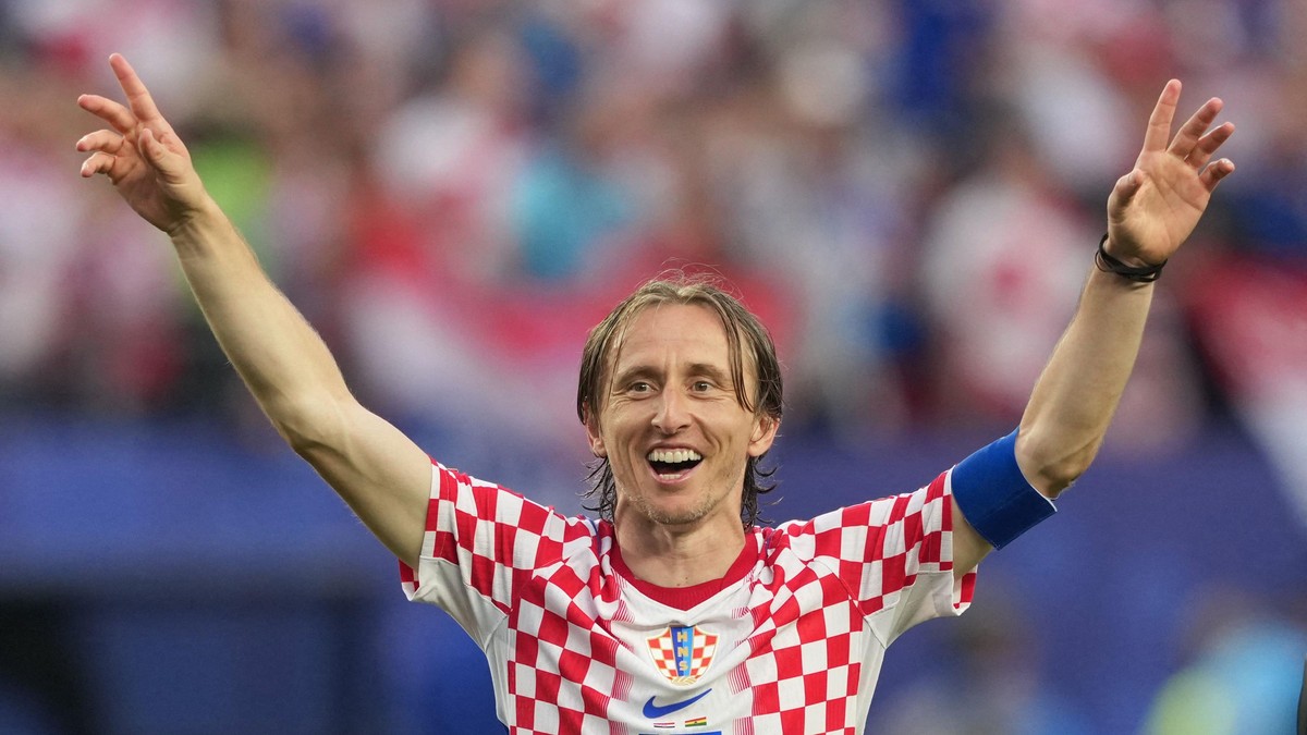 Luka Modrić slavi pobedu nad reprezentacijom Gane | Foto: Reuters