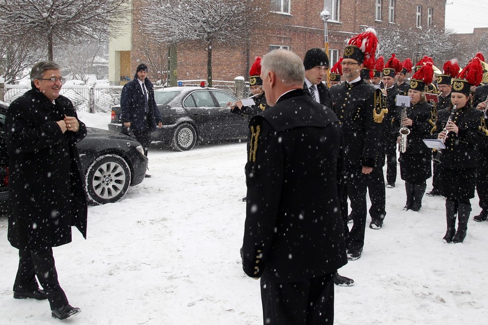 BIERUŃ PREZYDENT WŚRÓD GÓRNIKÓW