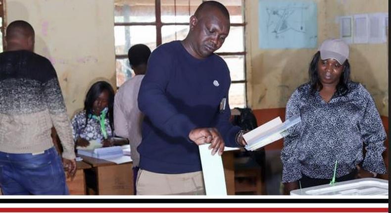 Oscar Sudi casting his vote