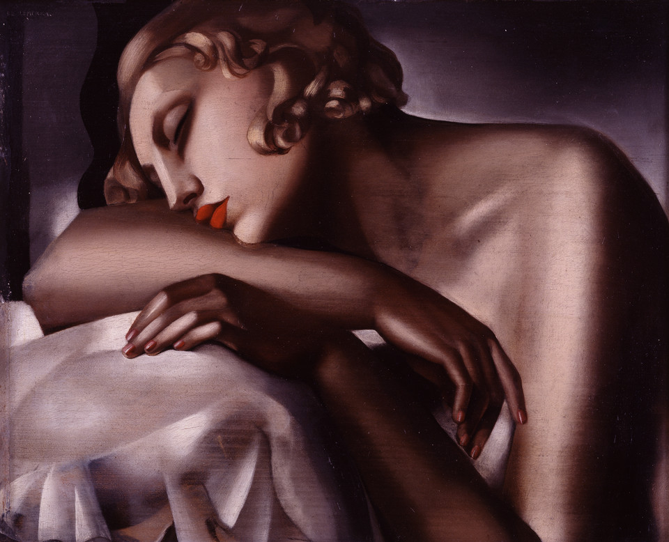 Tamara Łempicka, "Śpiąca kobieta" ("La dormeuse", 1930)