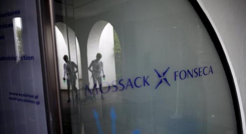 Mossack Fonseca law firm sign is pictured at the Neptune House building in the British colony of Gibraltar, April 4, 2016. 