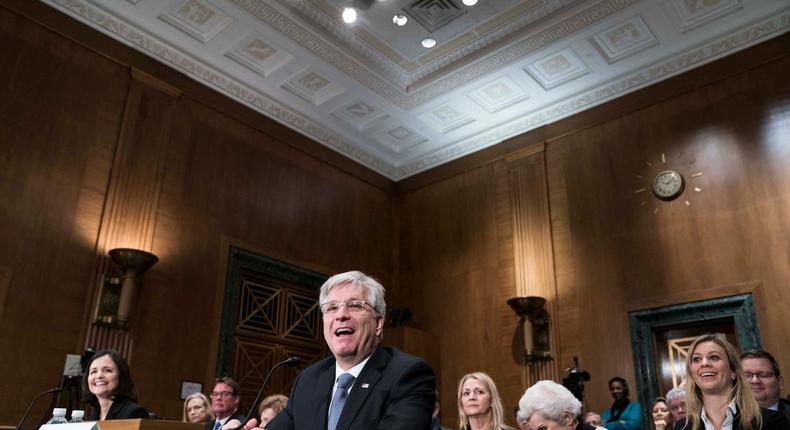 Federal Reserve Governor Christopher Waller speaks at a Senate Banking, Housing and Urban Affairs Committee hearing in 2020.Sarah Silbiger/Getty Images