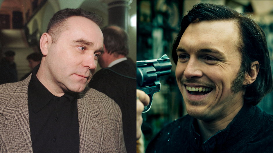 Nikodem Skotarczak (z lewej) i Tomasz Włosok (z prawej), który się w niego wcielił w filmie "Jak pokochałam gangstera"