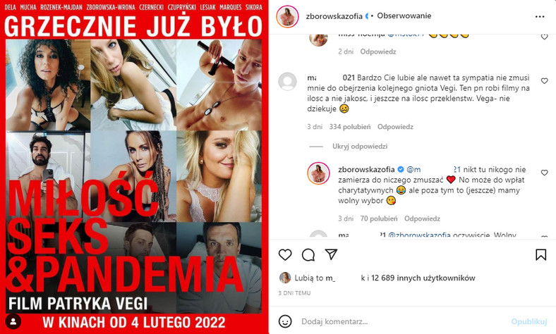 Zofia Zborowska-Wrona na Instagramie