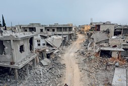 SYRIA’S SCARS The town of Afis, which has sustained widespread destruction due to heavy fighting and airstrikes by pro-regime forces, in the northwestern Idlib province