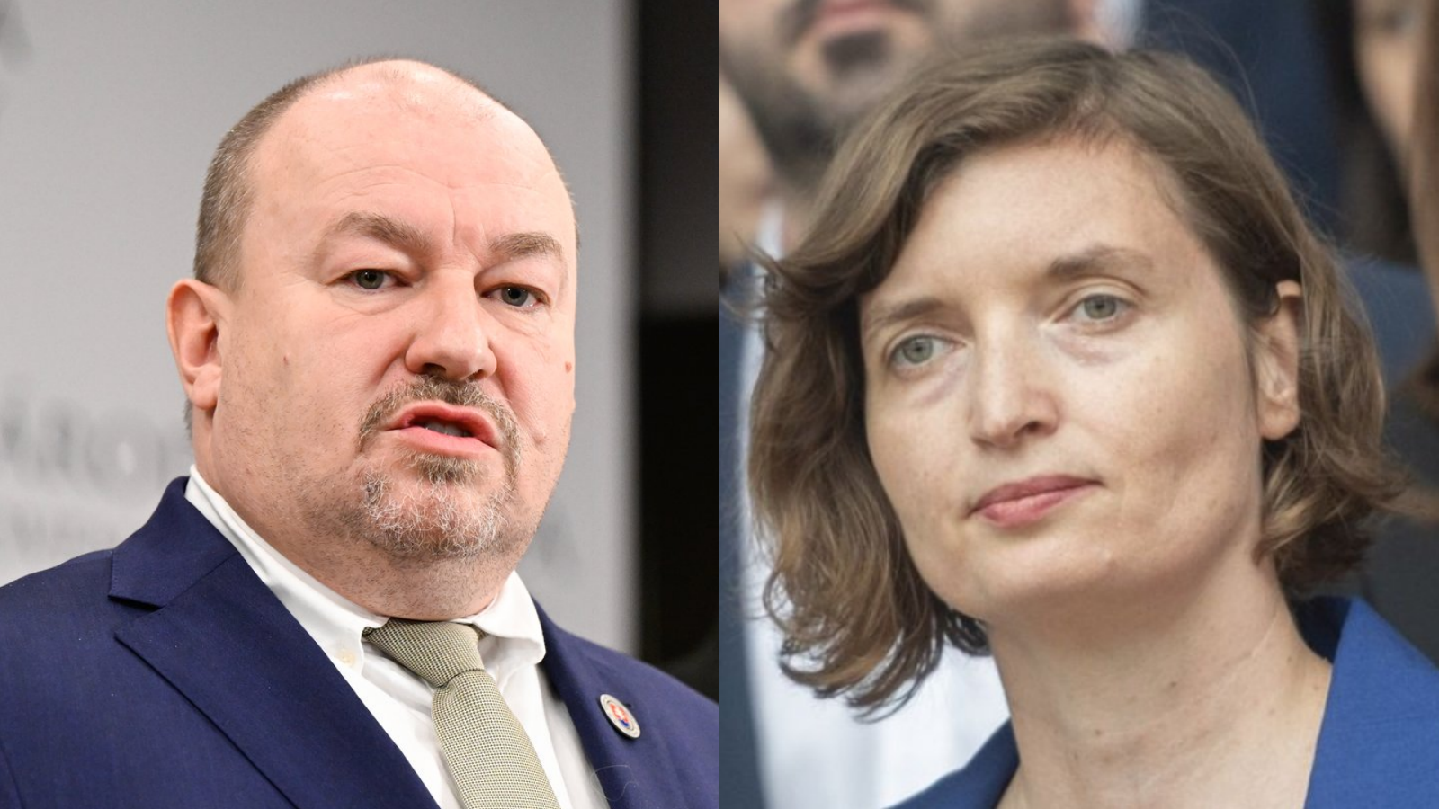 Minister cestovného ruchu a športu SR Rudolf Huliak a poslankyňa NR SR Lucia Plaváková (PS).