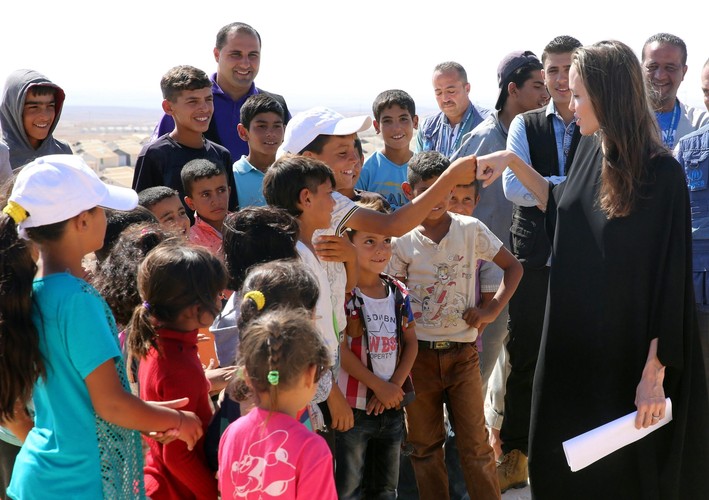 Angelina Jolie odwiedziła obóz dla syryjskich uchodźców w Jordanii