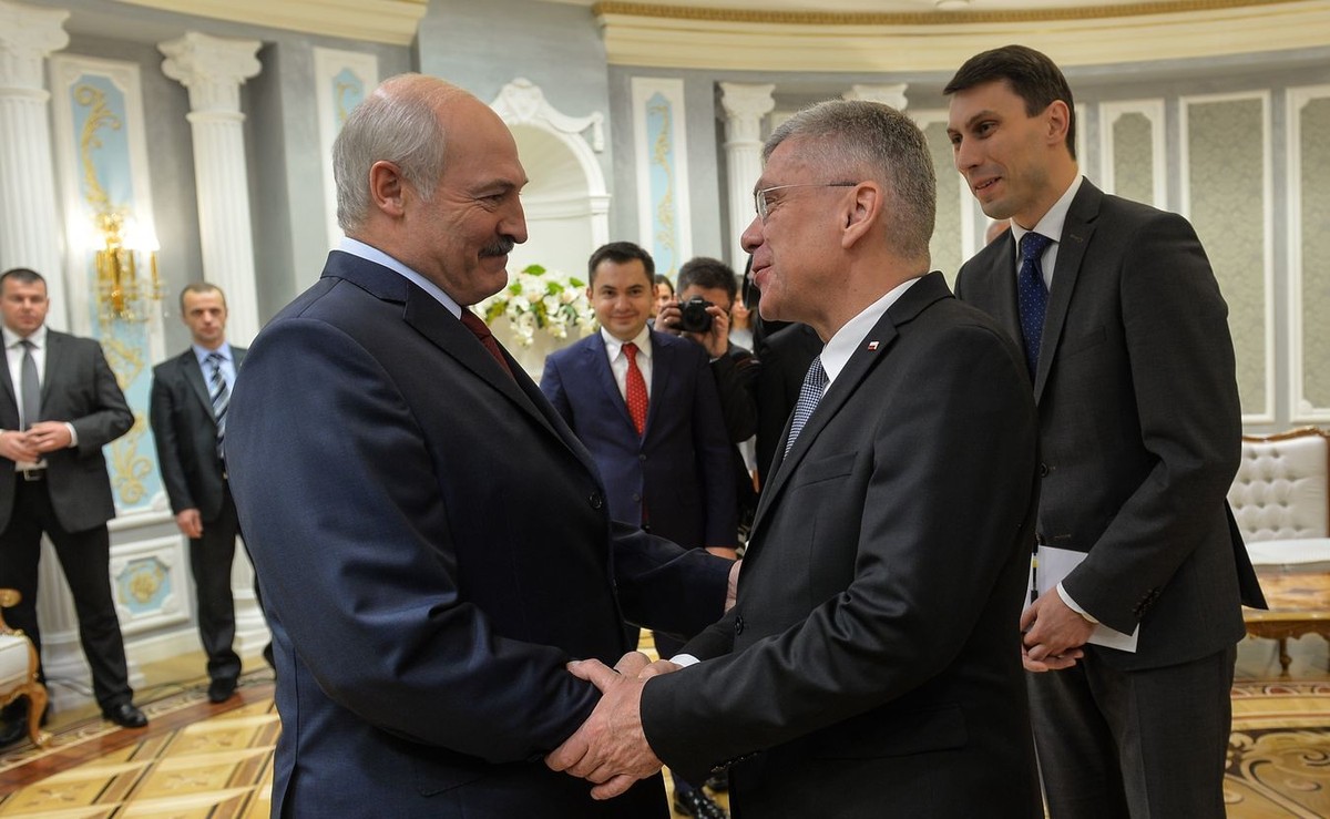 Aleksander Łukaszenka i Stanisław Karczewski 