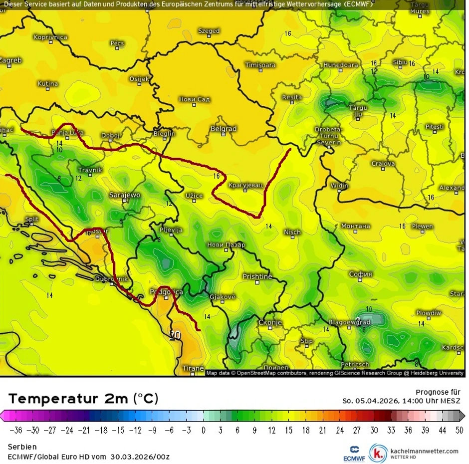 Za vikend osetno toplije