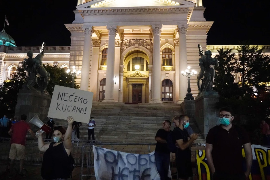 Protest studenata ispred Skupštine Srbije