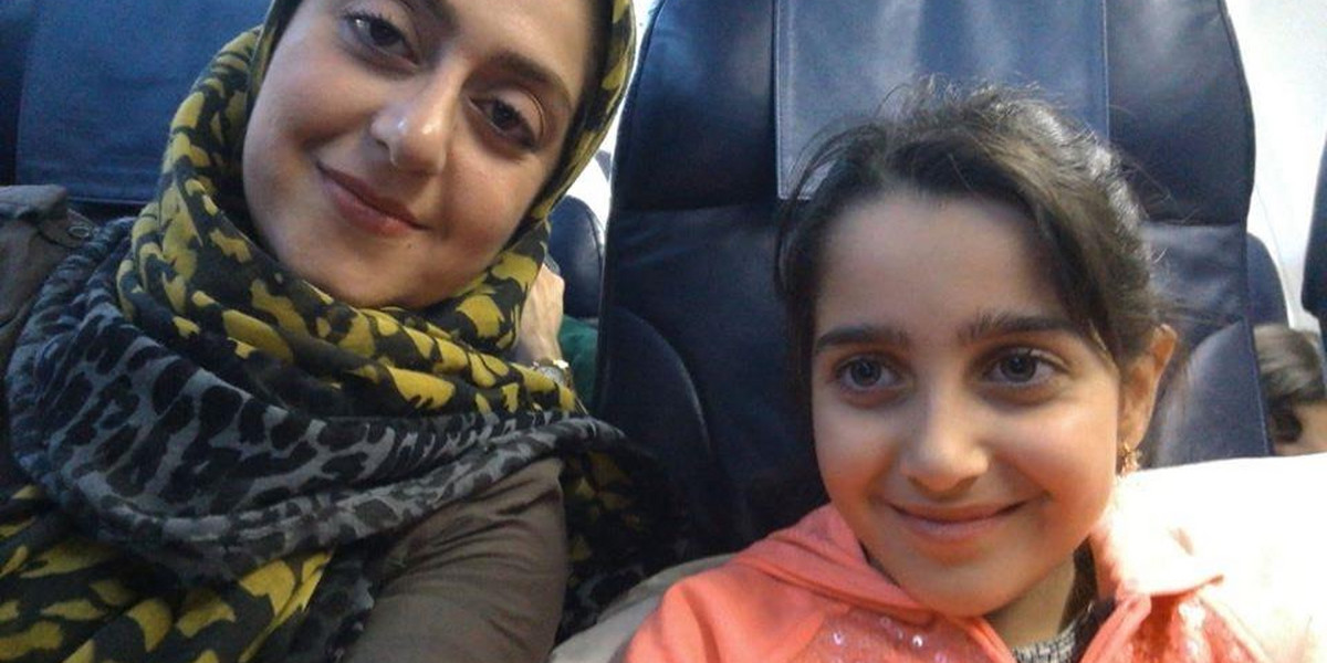 Sahar Haghjoo i jej ośmioletnia córka Elsa Jadidi