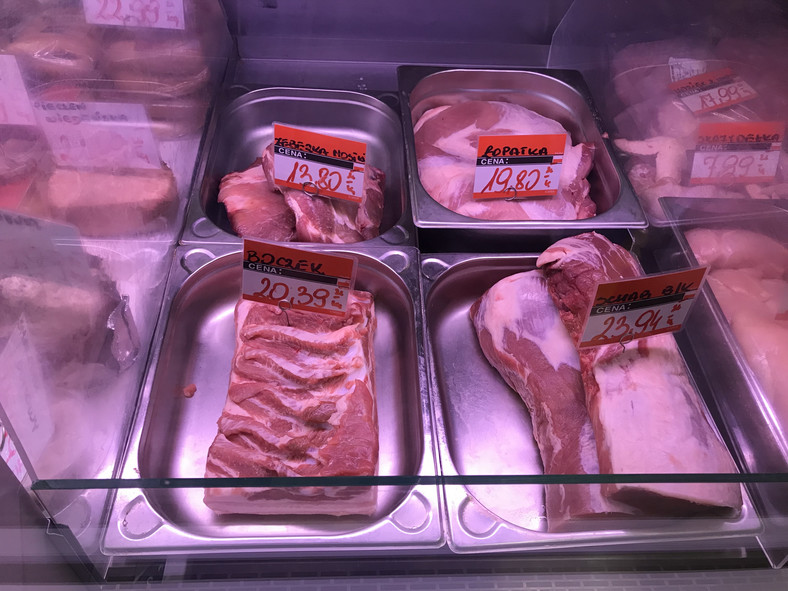 Ceny w osiedlowym sklepie mięsnym