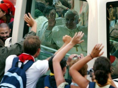 GERMANY-POPE-WYD-POPEMOBILE