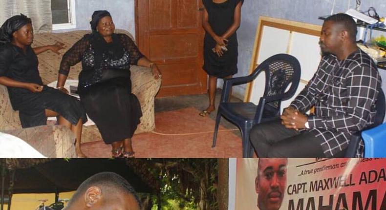 John Dumelo visits Major Maxwell Mahama's wife, signs book of condolence