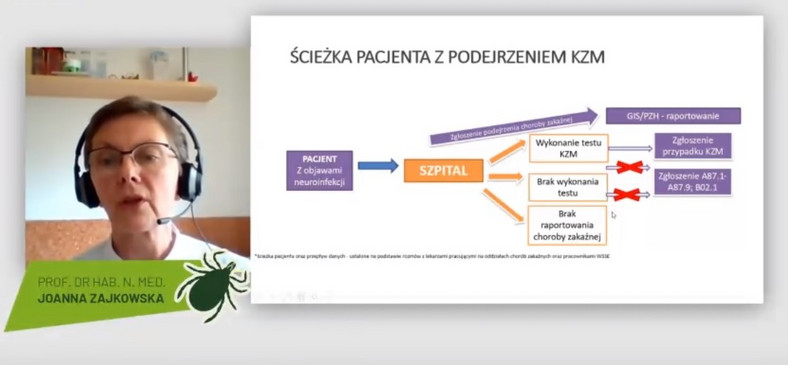 Prof. dr hab. Joanna Zajkowska opowiada, jaką drogę przechodzi pacjent z  kleszczowym zapaleniem mózgu