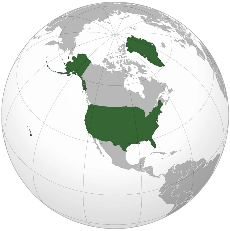 Ovako bi izgledala mapa SAD sa Grenlandom kao svojim delom