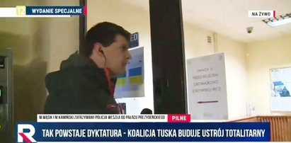 Pracownik TV Republika wparował na komisariat. To nagranie robi w sieci furorę