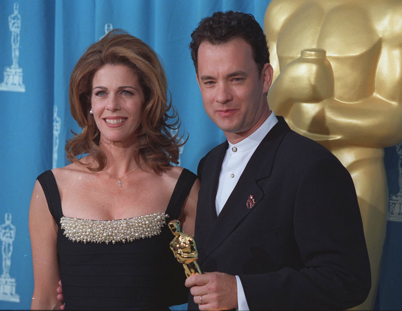 Tom Hanks i Rita Wilson na uroczystości rozdania Oscarów