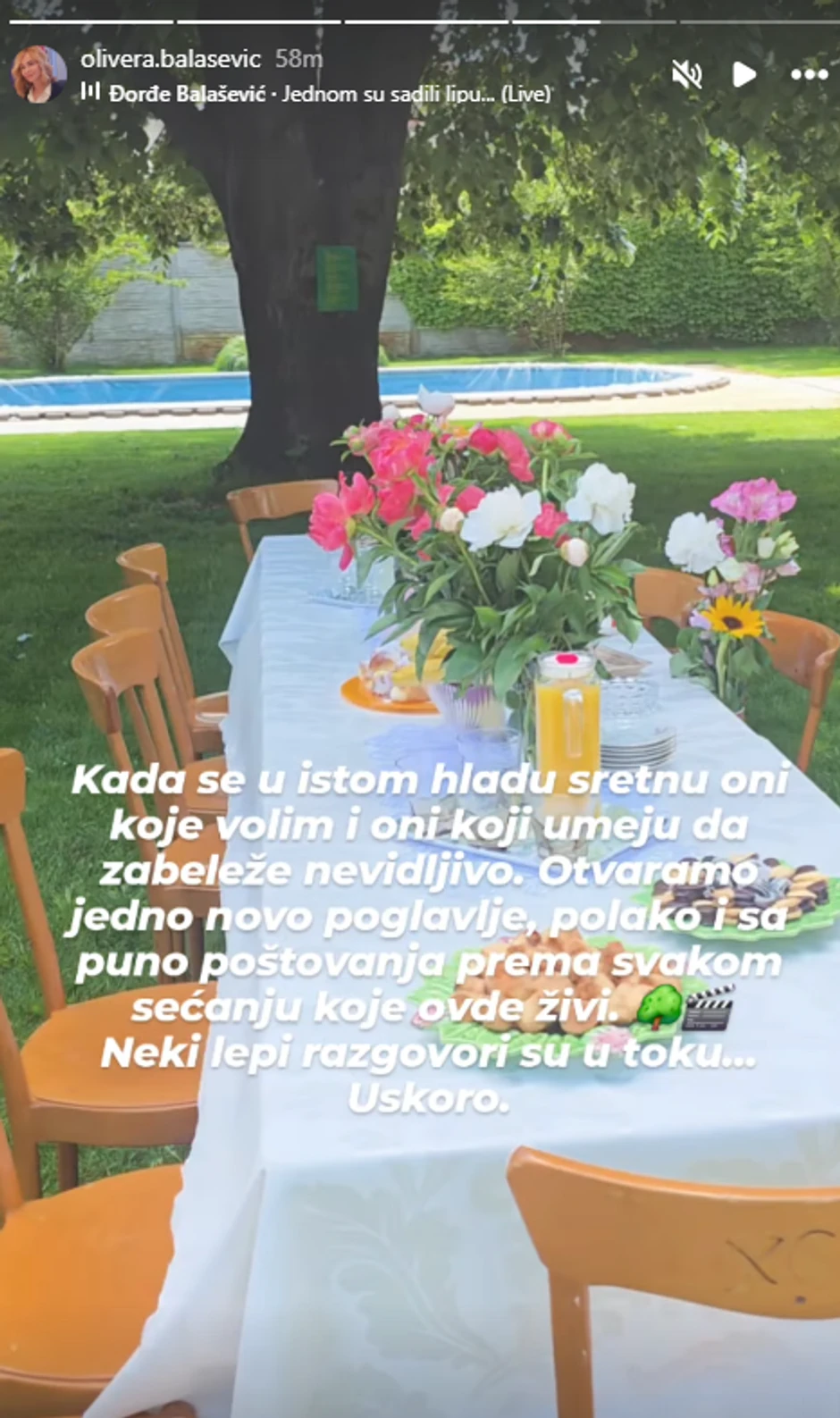 Olivera Balašević pokazala dvorište