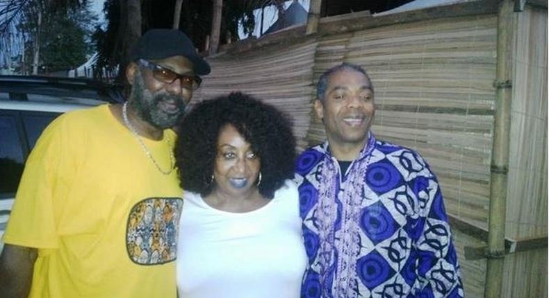 Sandra Izsadore, her husband, Femi Kuti 