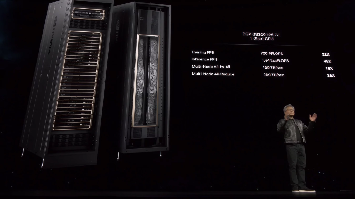 Według Nvidii taka szafa serwerowa jest pojedynczym GPU. I w pewnym sensie ma rację.