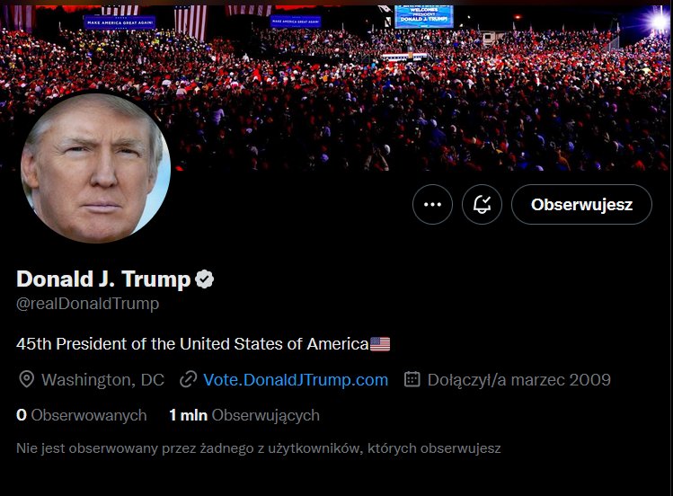 Konto Donalda Trumpa wróciło na Twittera