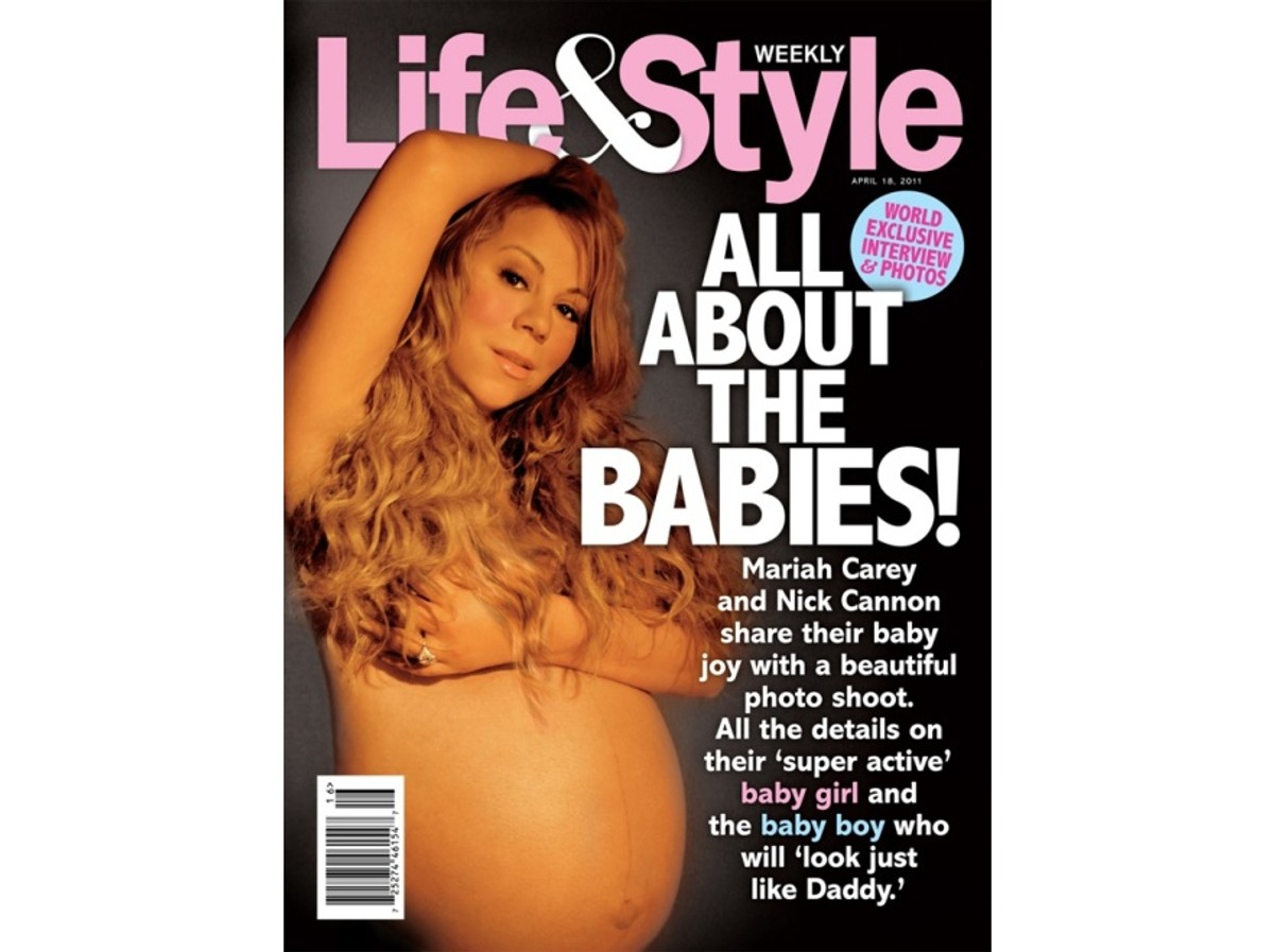 Ciężarna Mariah Carey nago na okładce pisma